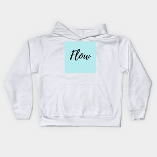 The Word Flow with Blue Background Kids Hoodie